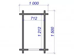 Будка для собак из бруса «БаркХаус-М»