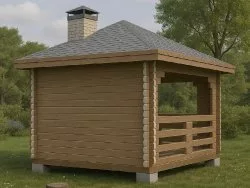 Беседка из бруса «БарбеХаус»