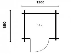 Туалет 1,5 x 1,3 «Гном 2.0»