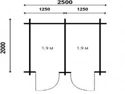 Душ-туалет 2,5 x 2 «Дуэт»