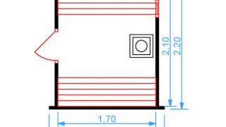 Баня-бочка 2м (1 помещение)