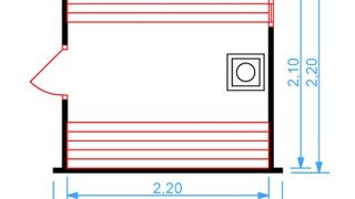 Баня-бочка 2.5м (1 помещение)