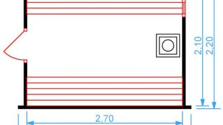 Баня квадро 3м (1 помещение)