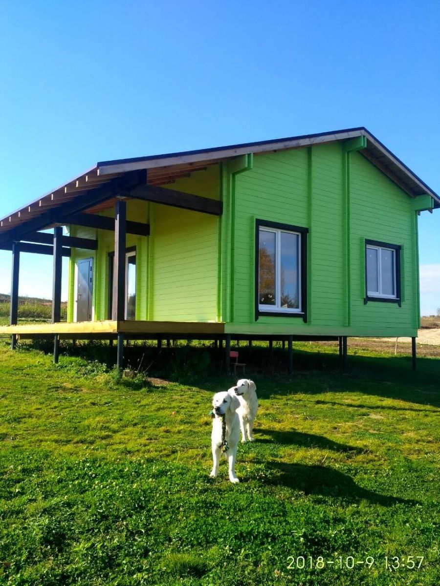 Дом из двойного бруса. Строительство завершено. 