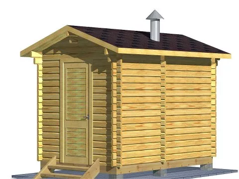 Проект дома из бруса Мини-баня 3.5м (два помещения)